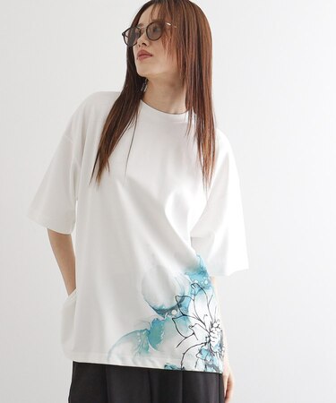 バブルアートフラワーTシャツ