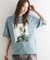 フラワープリントTシャツ