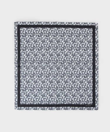 パズル柄プリントハンカチ