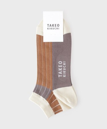 カラーブロックショートソックス