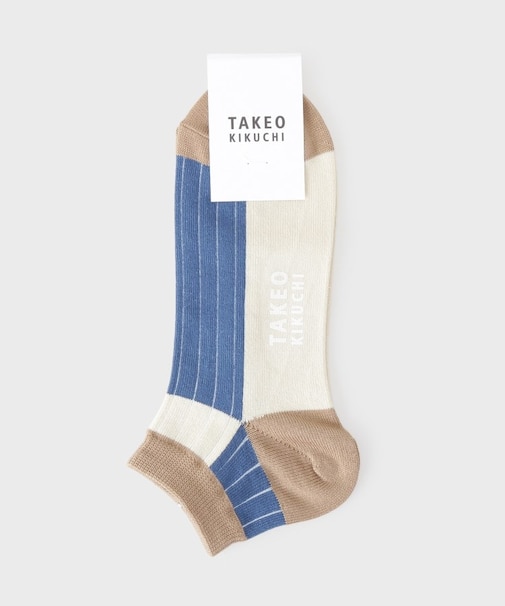 カラーブロックショートソックス