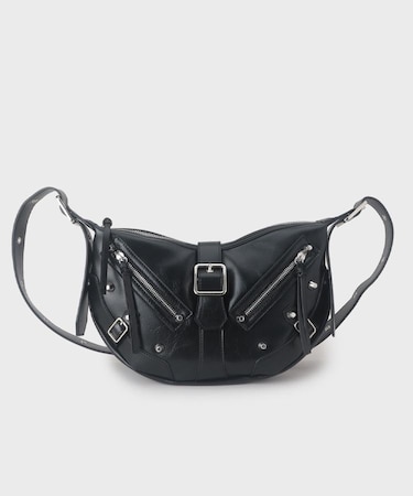 【FANCYシリーズ】スタッズクレセントショルダーバッグ