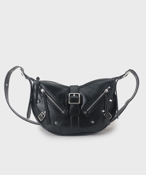 【FANCYシリーズ】スタッズクレセントショルダーバッグ