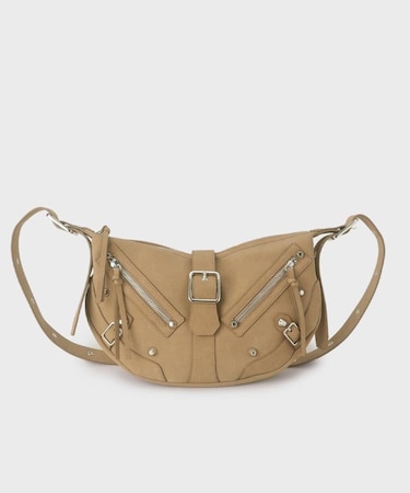 【FANCYシリーズ】スタッズクレセントショルダーバッグ