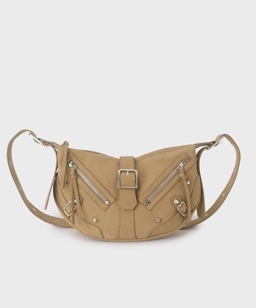 【FANCYシリーズ】スタッズクレセントショルダーバッグ