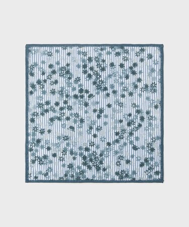 ストライプ小花プリントフォンカチ