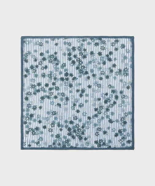 ストライプ小花プリントフォンカチ