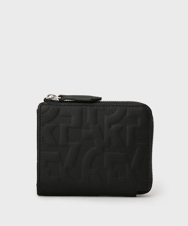 パズルエンボス L字ジップコンパクトウォレット