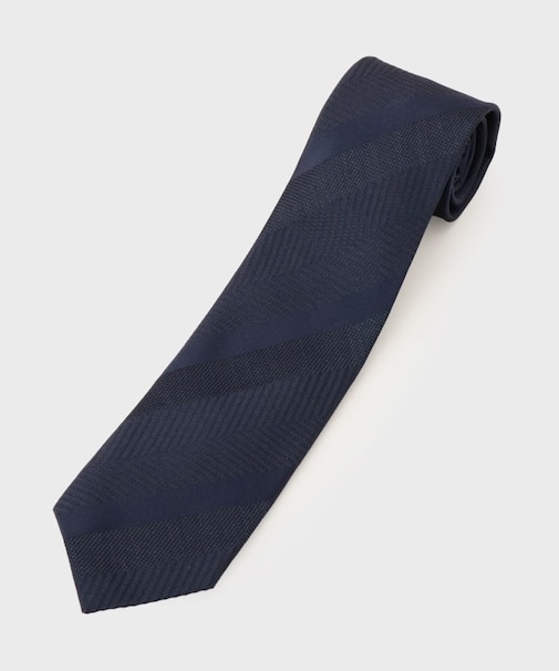 丹沢シルクネクタイ ? 柞蚕シャドーストライプ