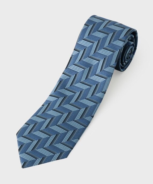 矢絣紋シャドーストライプネクタイ