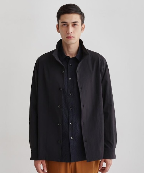 【3D ナイロン ストレッチ】スタンドカラー シャツブルゾン