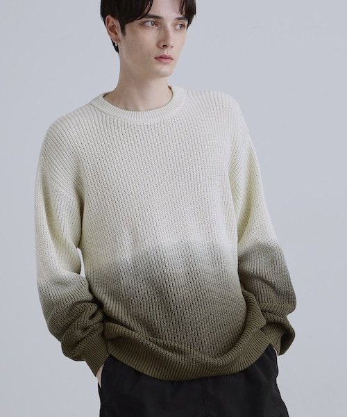 コットン畔編みグラデーションニット｜タケオキクチのアウトレット通販