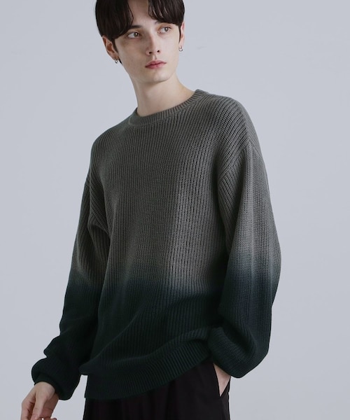 コットン畔編みグラデーションニット｜タケオキクチのアウトレット通販