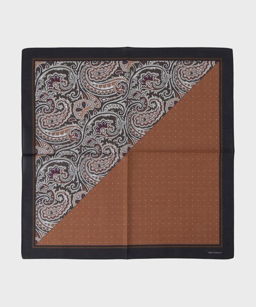 パターンブロッキング プリントハンカチ