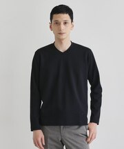 【尾州織】ブリスタ Vネック カットソー