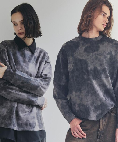 ヴィンテージライクプリント クルーネックカットソー