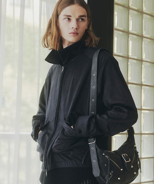 フェイクスエードシャツアウター