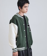 ダブルジャカードニットスタジャン