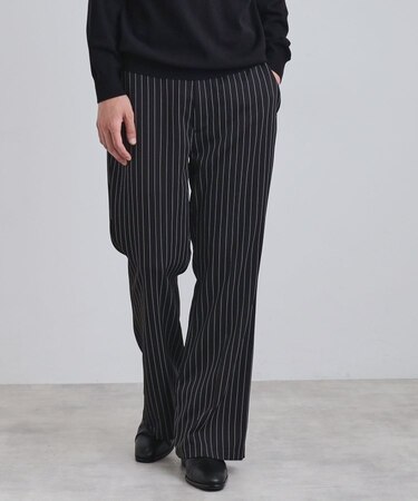 ピンストライプフレアスラックス