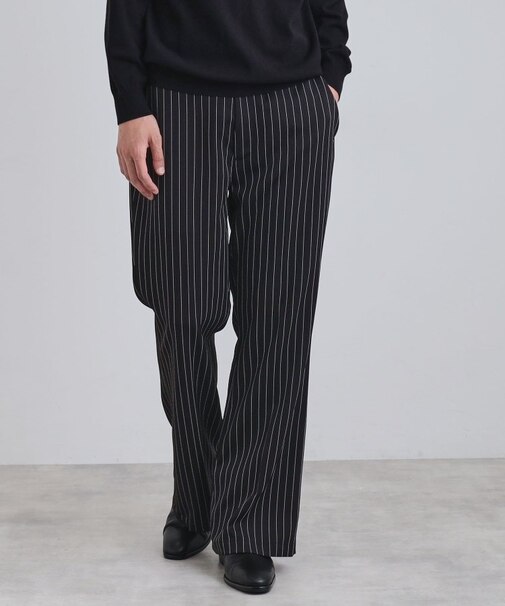 ピンストライプフレアスラックス