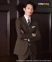 【Begin掲載】コーデュラ（R）夏素材ウールトロ　ストレッチスーツ