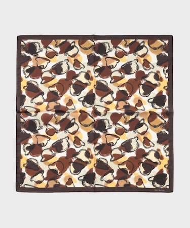 ボーラーハットプリントハンカチ