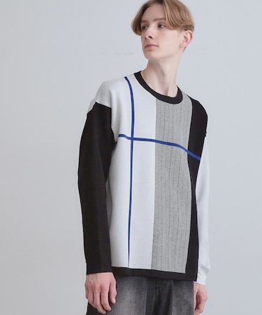 【洗える】クロスオーバーニット