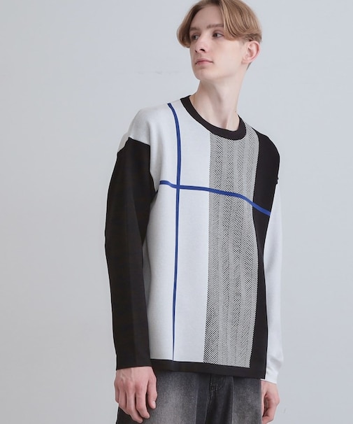 【洗える】クロスオーバーニット