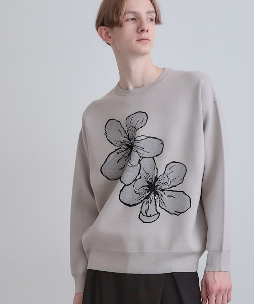 フラワーニットプルオーバー