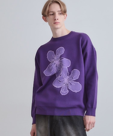 フラワーニットプルオーバー