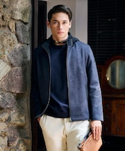 【JUST ONE LAYER】ダウンファブリック ジップアップ フード ブルゾン