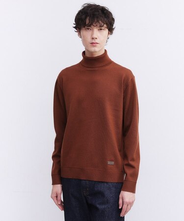 アンチピリング タートルネック ニット