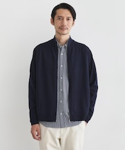 アンチピリング ジップアップ ニット