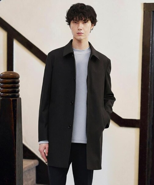 【ダウンライナー付き】メランジ ステンカラー コート