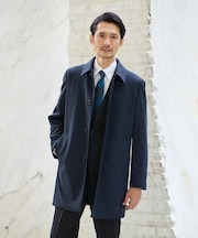 【ダウンライナー付き】メランジ ステンカラー コート