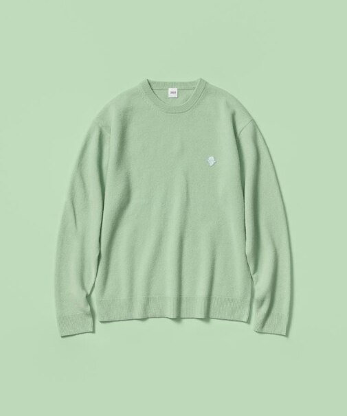 【Air Palette Knit】ワンポイント カラーニット プルオーバー