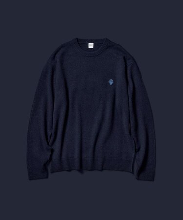 【Air Palette Knit】ワンポイント カラーニット プルオーバー