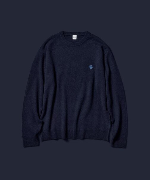 【Air Palette Knit】ワンポイント カラーニット プルオーバー