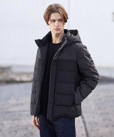 カラーコンビ ダウンブルゾン