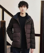 カラーコンビ ダウンブルゾン