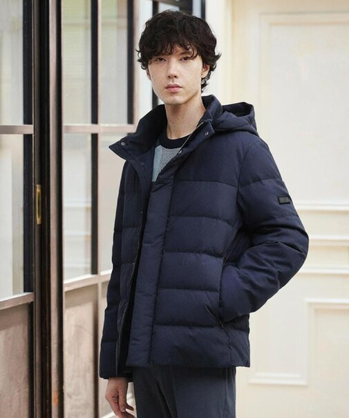 カラーコンビ ダウンブルゾン