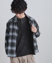 モールチェックZIPシャツ