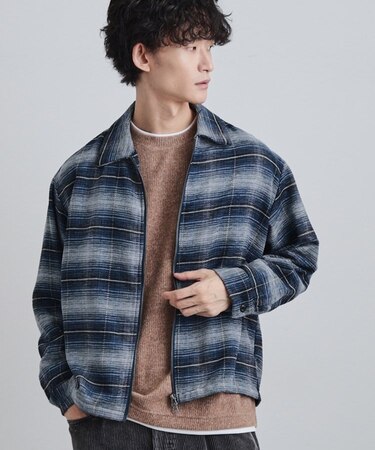 モールチェックZIPシャツ