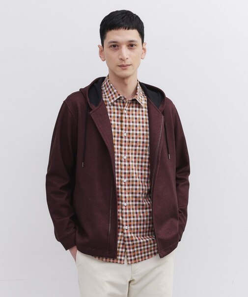 【JUST ONE LAYER】ダウンファブリックZIPパーカー