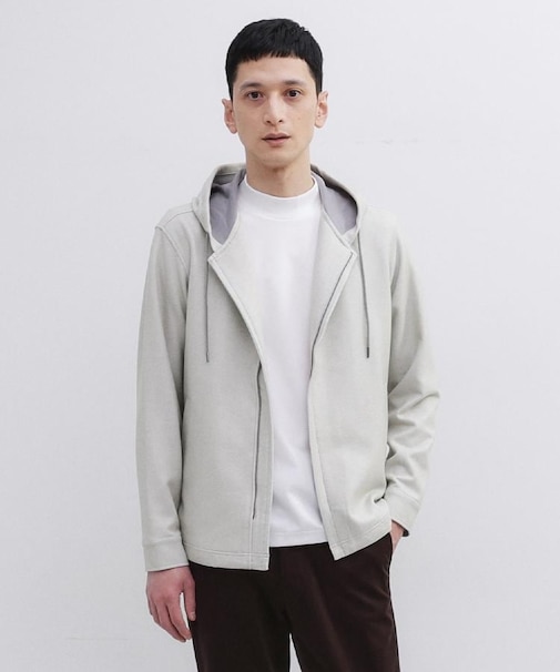 【JUST ONE LAYER】ダウンファブリックZIPパーカー