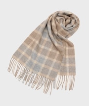 【洗えるカシミヤ】 カシミヤ100 チェックマフラー