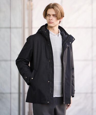 【3WAY】グレンチェック ダウンライナー ブルゾン