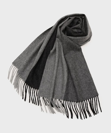 【洗えるカシミヤ】カシミヤ 4面パネルマフラー