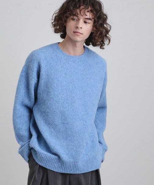 シャギープルオーバーニット