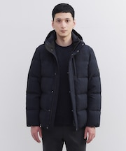 ウールライク チェック ダウン ブルゾン